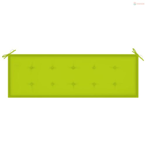 3 személyes tömör eukaliptuszfa kerti pad párnával 150 cm