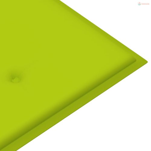 3 személyes tömör eukaliptuszfa kerti pad párnával 150 cm