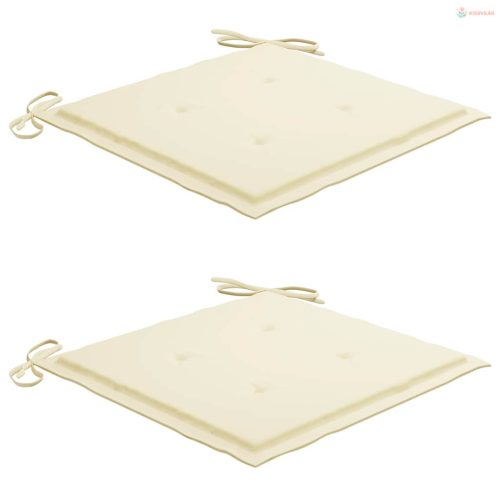 3 részes összecsukható tömör tíkfa étkezőgarnitúra párnákkal