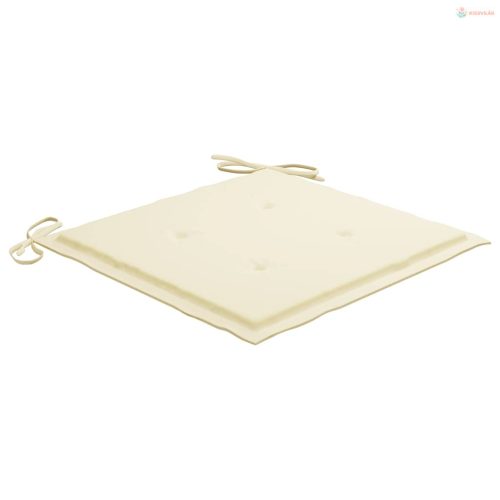 3 részes összecsukható tömör tíkfa étkezőgarnitúra párnákkal