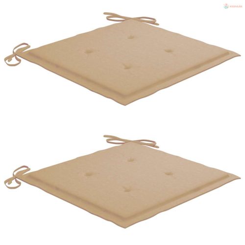 3 részes összecsukható tömör tíkfa étkezőgarnitúra párnákkal