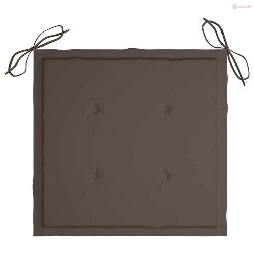 3 részes összecsukható tömör tíkfa étkezőgarnitúra párnákkal