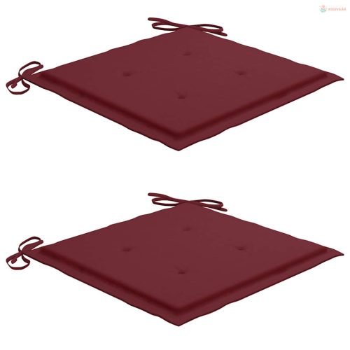 3 részes összecsukható tömör tíkfa étkezőgarnitúra párnákkal