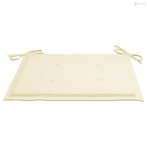 3 részes összecsukható tömör tíkfa étkezőgarnitúra párnákkal