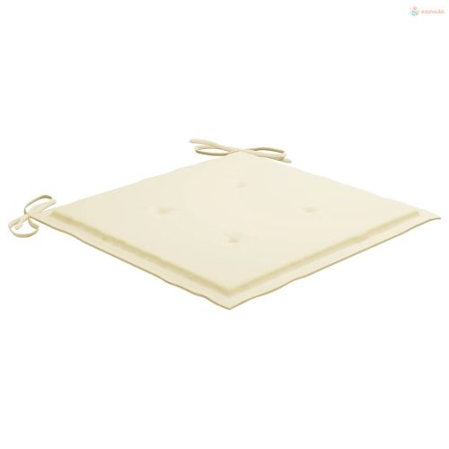 3 részes összecsukható tömör tíkfa étkezőgarnitúra párnákkal