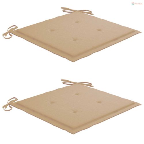 3 részes összecsukható tömör tíkfa étkezőgarnitúra párnákkal