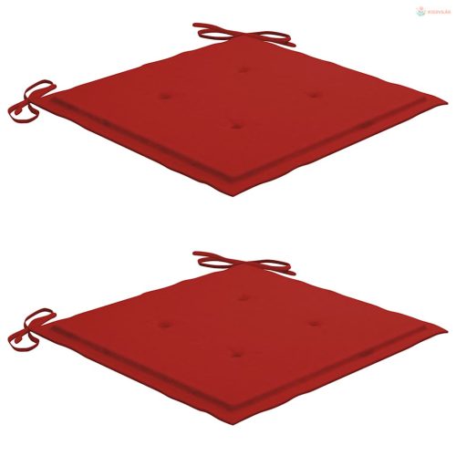 3 részes összecsukható tömör tíkfa étkezőgarnitúra párnákkal