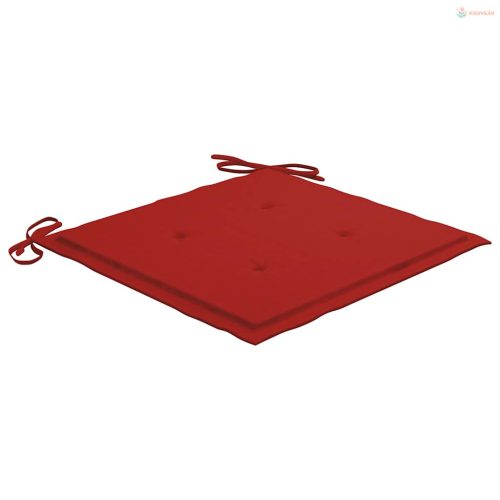 3 részes összecsukható tömör tíkfa étkezőgarnitúra párnákkal