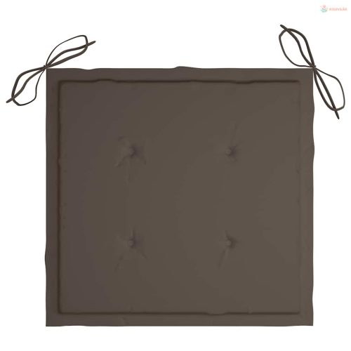 3 részes összecsukható tömör tíkfa étkezőgarnitúra párnákkal