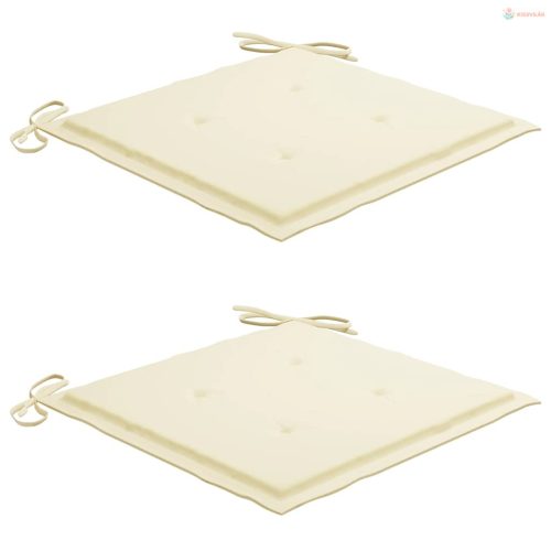 3 részes tömör tíkfa bisztrószett krémszínű párnákkal