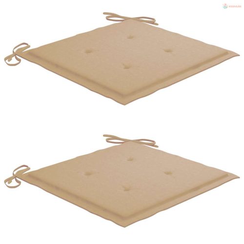 3 részes tömör tíkfa bisztrószett bézs párnákkal