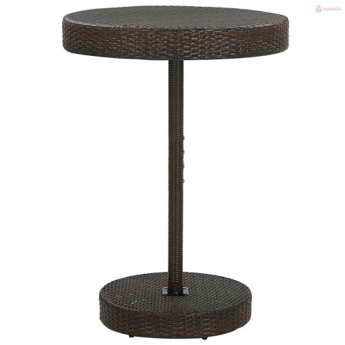 5 részes barna polyrattan kerti bárszett