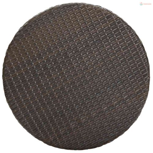 5 részes barna polyrattan kerti bárszett