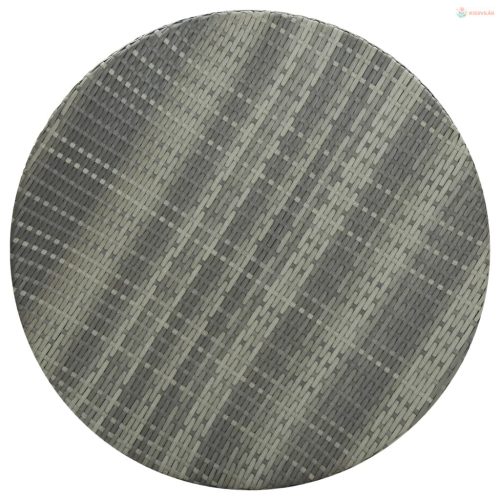 5 részes szürke polyrattan kerti bárszett