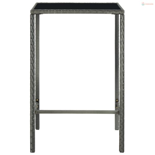 3 részes szürke polyrattan kerti bárszett