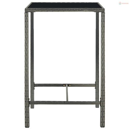 3 részes szürke polyrattan kerti bárszett