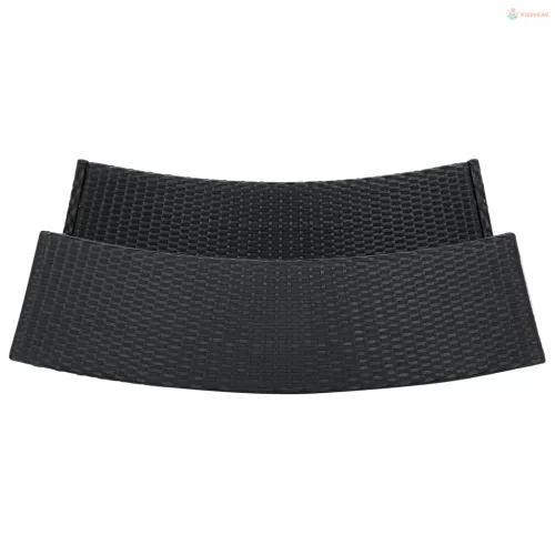 3 részes fekete kerti bárszett párnákkal