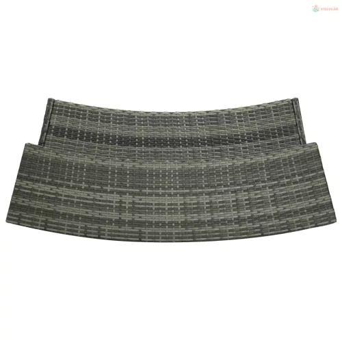 4 részes szürke kerti bárszett párnákkal