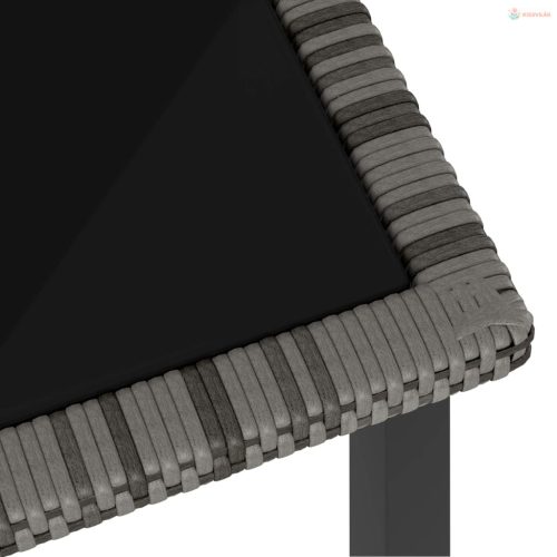 5 részes szürke polyrattan kerti étkezőgarnitúra