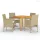 5 részes bézs kerti étkezőgarnitúra