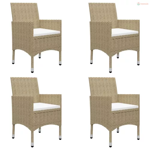 5 részes bézs kerti étkezőgarnitúra