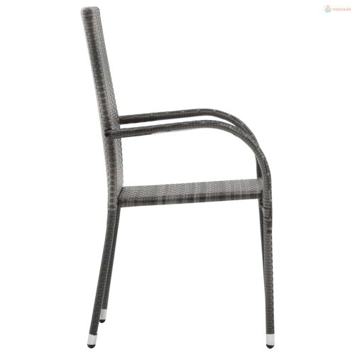 3 részes szürke kerti étkezőszett