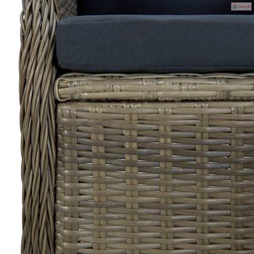 5 részes barna kerti étkezőgarnitúra