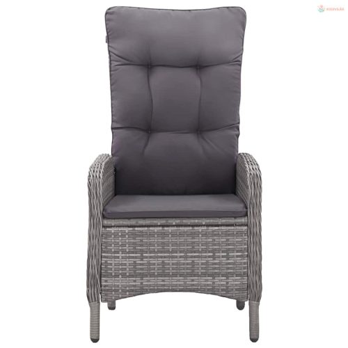 7 részes szürke kerti étkezőgarnitúra