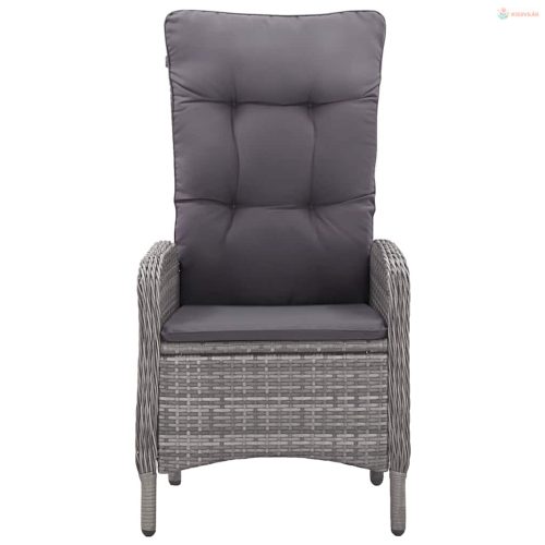 9 részes szürke kerti étkezőgarnitúra