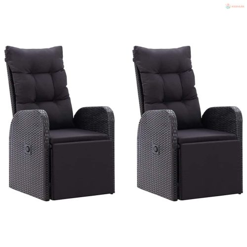 7 részes fekete kerti étkezőgarnitúra