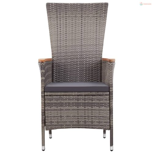 7 részes szürke polyrattan kerti étkezőgarnitúra