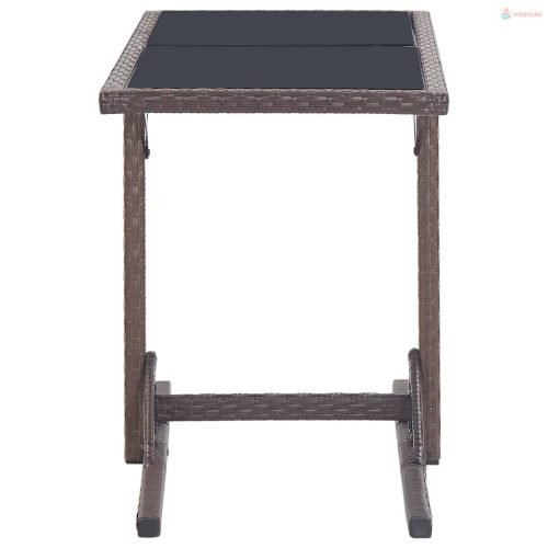 3 részes barna kerti étkezőgarnitúra