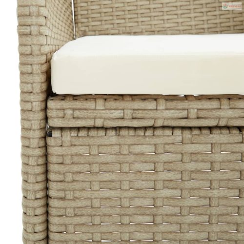 3 részes bézs kerti étkezőgarnitúra