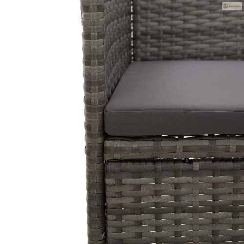 3 részes szürke kerti étkezőszett