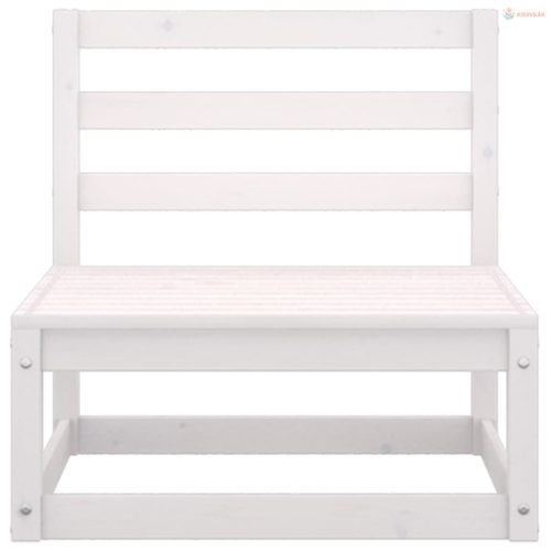 4 részes fehér tömör fenyőfa kerti ülőgarnitúra