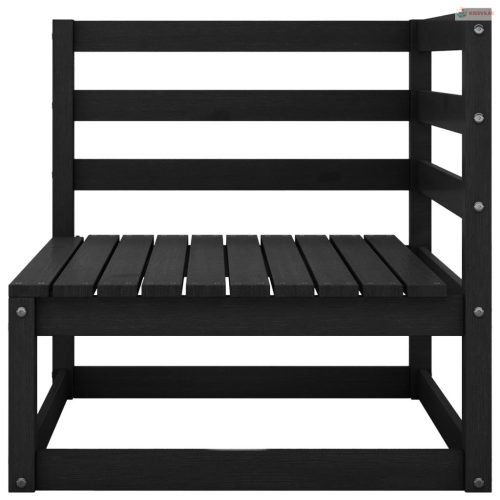 4 részes fekete tömör fenyőfa kerti ülőgarnitúra