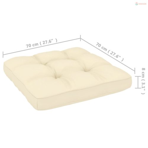 3 részes tömör fenyőfa kerti ülőgarnitúra párnával