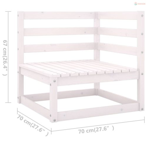 3 részes tömör fenyőfa kerti ülőgarnitúra párnával
