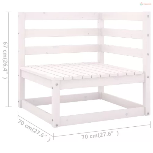 4 részes tömör fenyőfa kerti ülőgarnitúra párnákkal