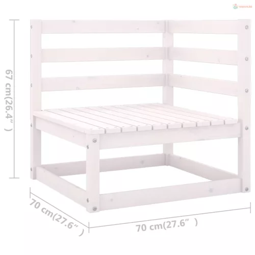 4 részes tömör fenyőfa kerti ülőgarnitúra párnákkal