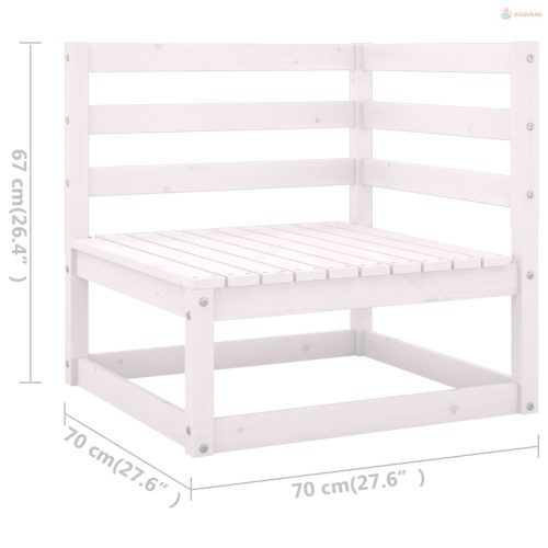 4 részes tömör fenyőfa kerti ülőgarnitúra párnákkal