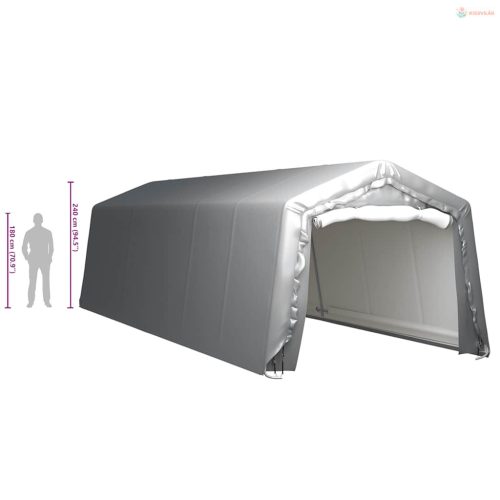 Szürke acél tárolósátor 300 x 900 cm