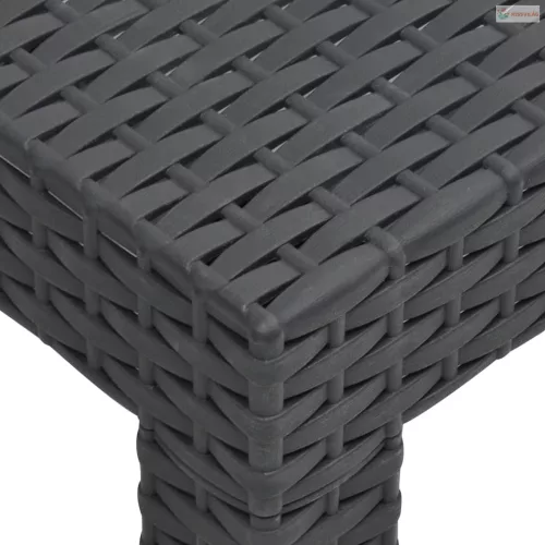 2 részes antracit PP rattan kerti bútorgarnitúra párnákkal