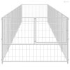 Ezüstszínű acél kutyakennel 7 m²