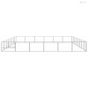 Ezüstszínű acél kutyakennel 48 m²