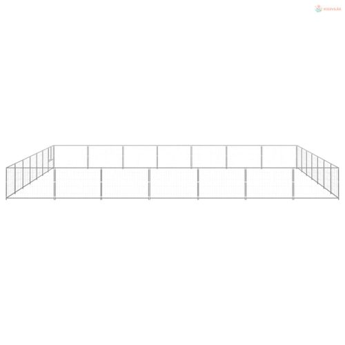 Ezüstszínű acél kutyakennel 49 m²