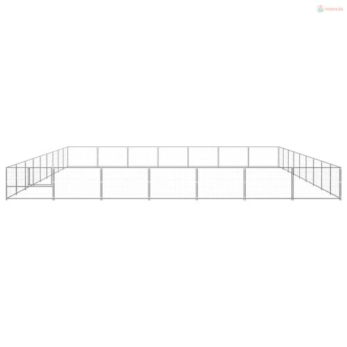 Ezüstszínű acél kutyakennel 63 m²