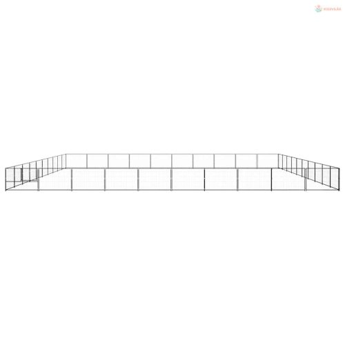 Fekete acél kutyakennel 100 m²