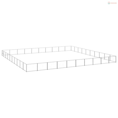 Ezüstszínű acél kutyakennel 100 m²