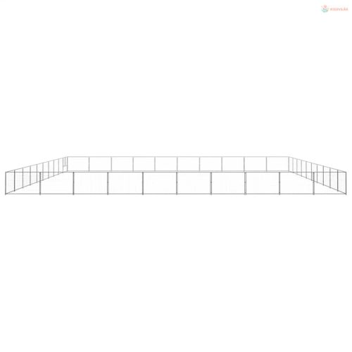 Ezüstszínű acél kutyakennel 100 m²